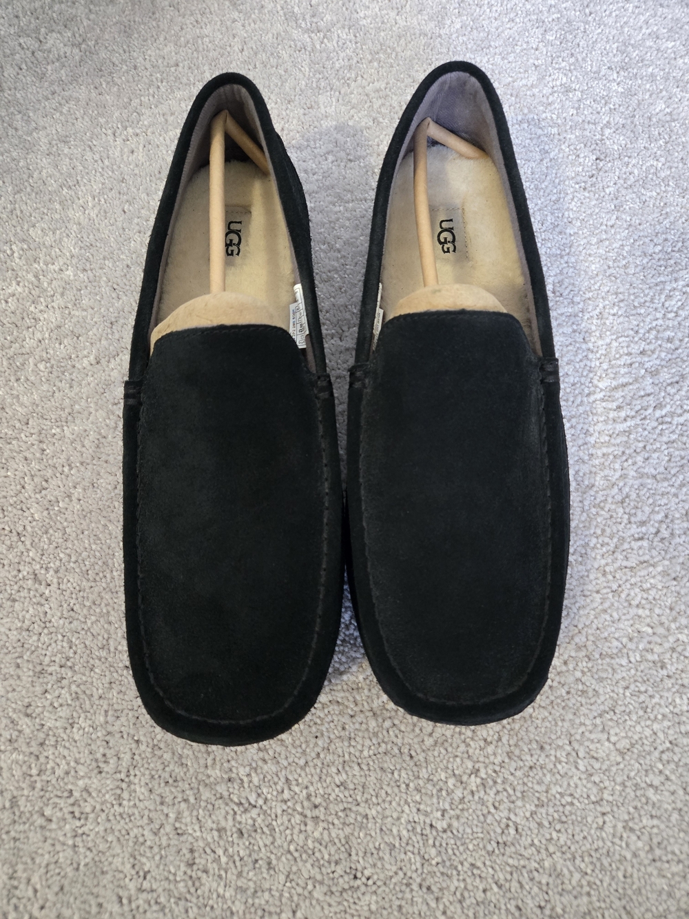 UGG Men's Black Ascot Suede Slip-On Loafers